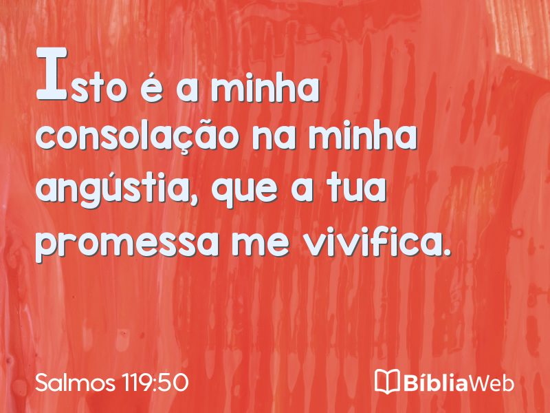 Salmos 119:50 em imagem para compartilhar