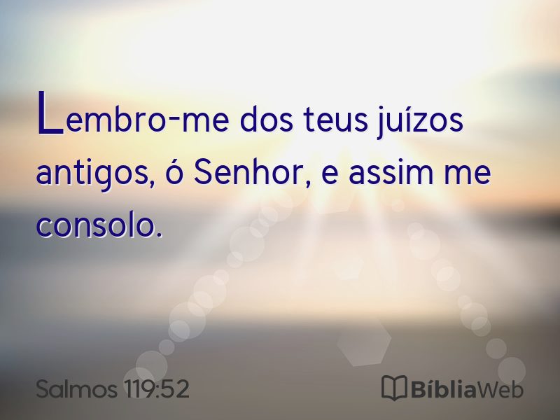 Salmos 119:52 em imagem para compartilhar