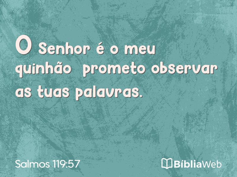 Salmos 119:57 em imagem para compartilhar