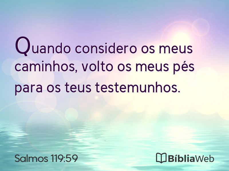 Salmos 119:59 em imagem para compartilhar