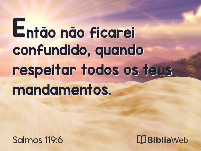 Salmos 119:6 em imagem para compartilhar