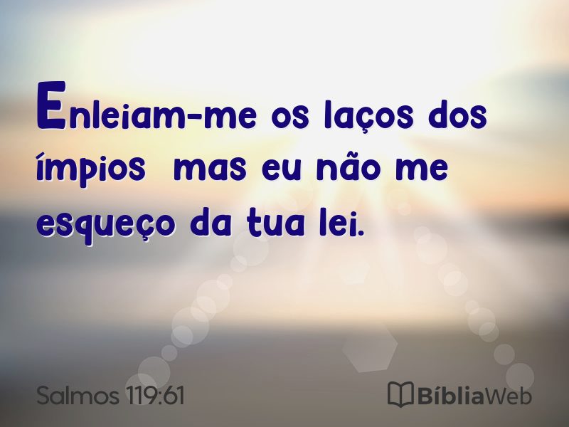 Salmos 119:61 em imagem para compartilhar