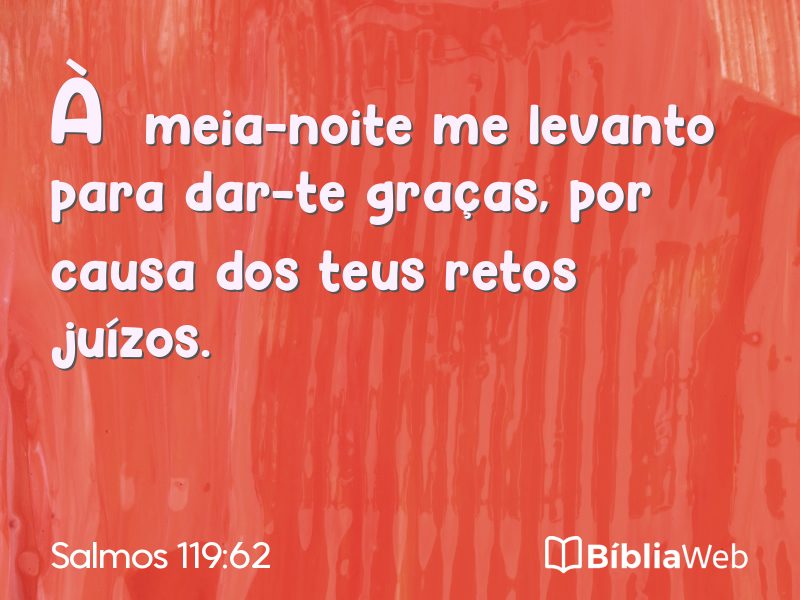 Salmos 119:62 em imagem para compartilhar