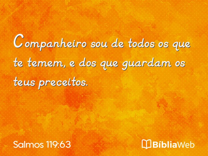 Salmos 119:63 em imagem para compartilhar