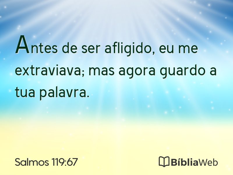 Salmos 119:67 em imagem para compartilhar