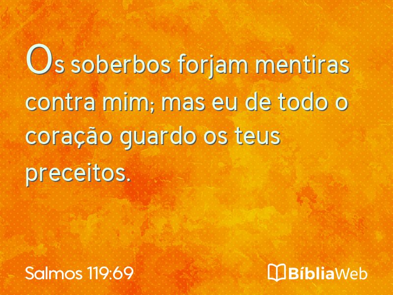 Salmos 119:69 em imagem para compartilhar