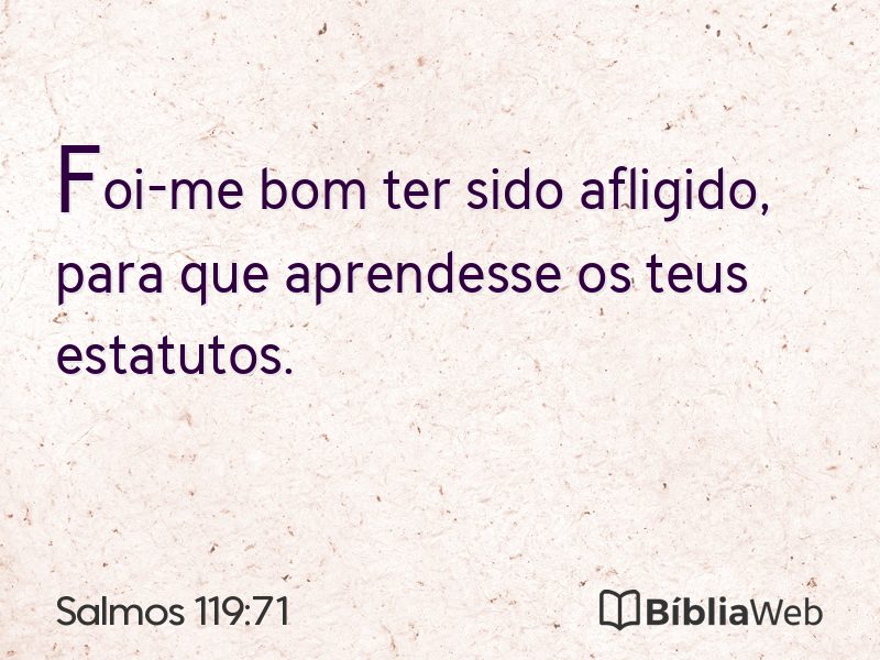 Salmos 119:71 em imagem para compartilhar