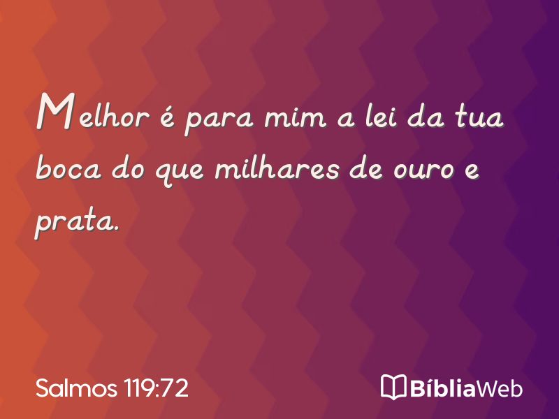 Salmos 119:72 em imagem para compartilhar