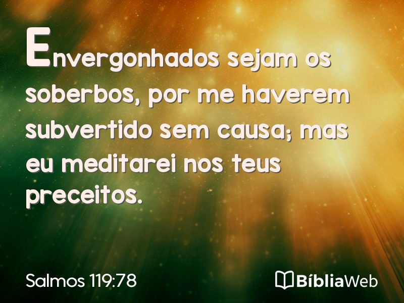 Salmos 119:78 em imagem para compartilhar