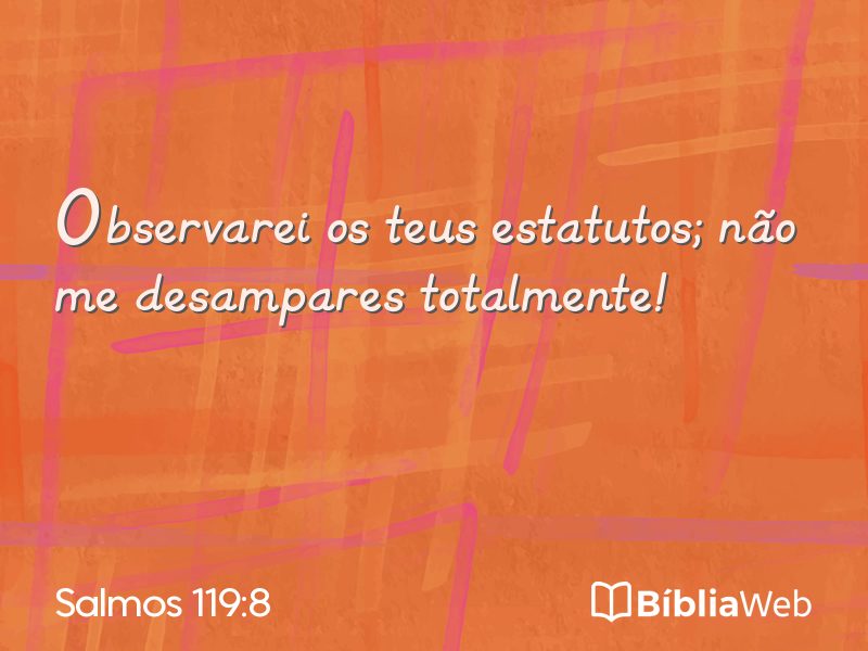 Salmos 119:8 em imagem para compartilhar