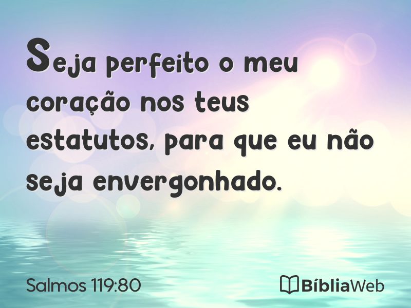 Salmos 119:80 em imagem para compartilhar