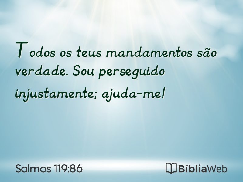 Salmos 119:86 em imagem para compartilhar