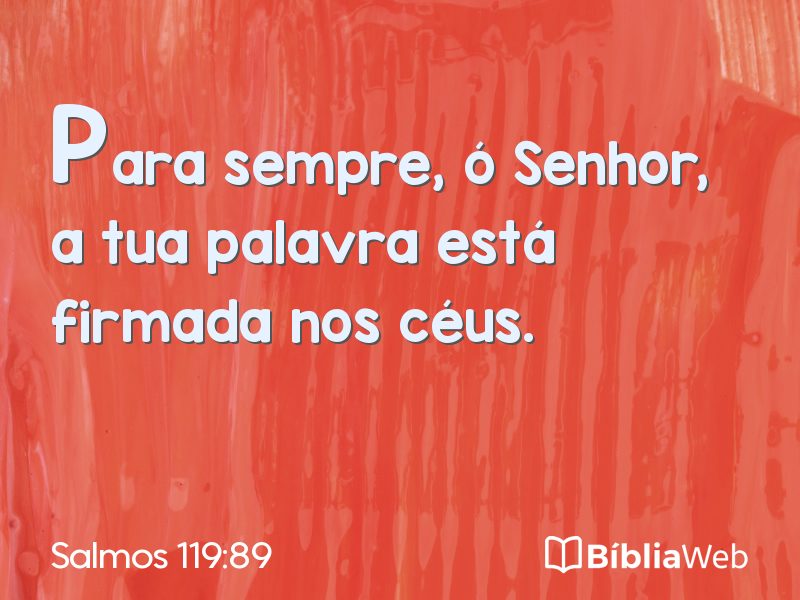 Salmos 119:89 em imagem para compartilhar
