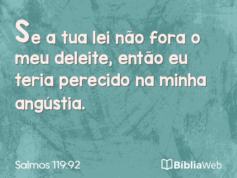 Salmos 119:92 em imagem para compartilhar