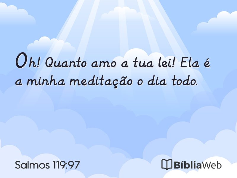 Salmos 119:97 em imagem para compartilhar