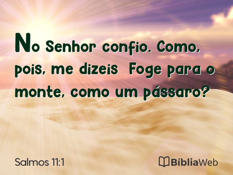 Salmos 11:1 em imagem para compartilhar