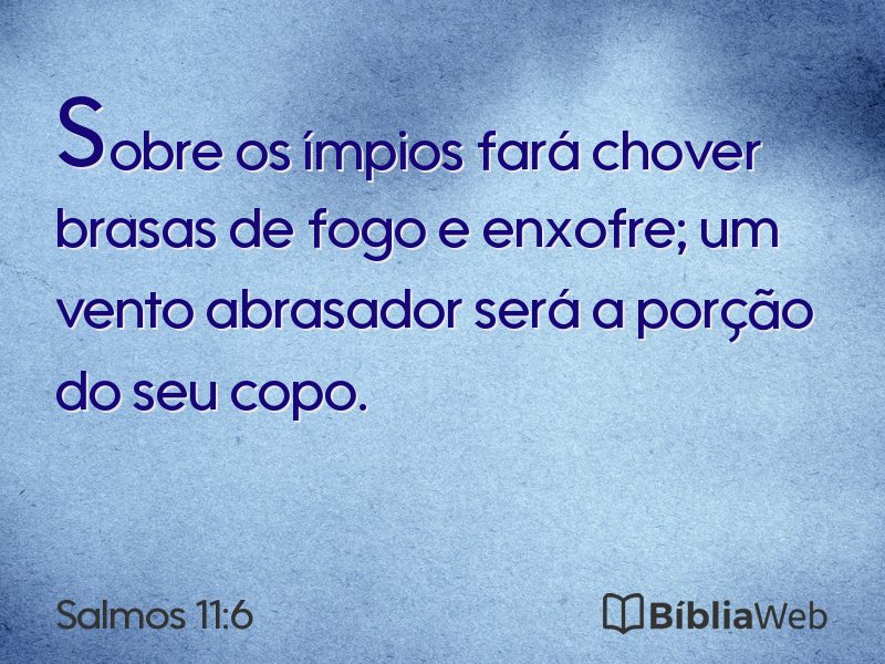 Salmos 11:6 em imagem para compartilhar