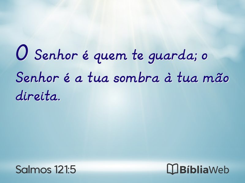 Salmos 121:5 em imagem para compartilhar