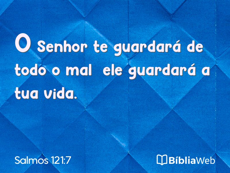 Salmos 121:7 em imagem para compartilhar