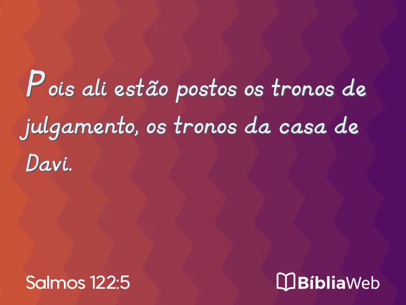 Salmos 122:5 em imagem para compartilhar