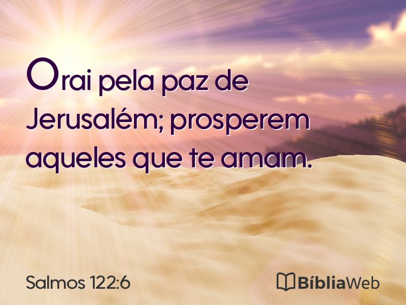 Salmos 122:6 em imagem para compartilhar