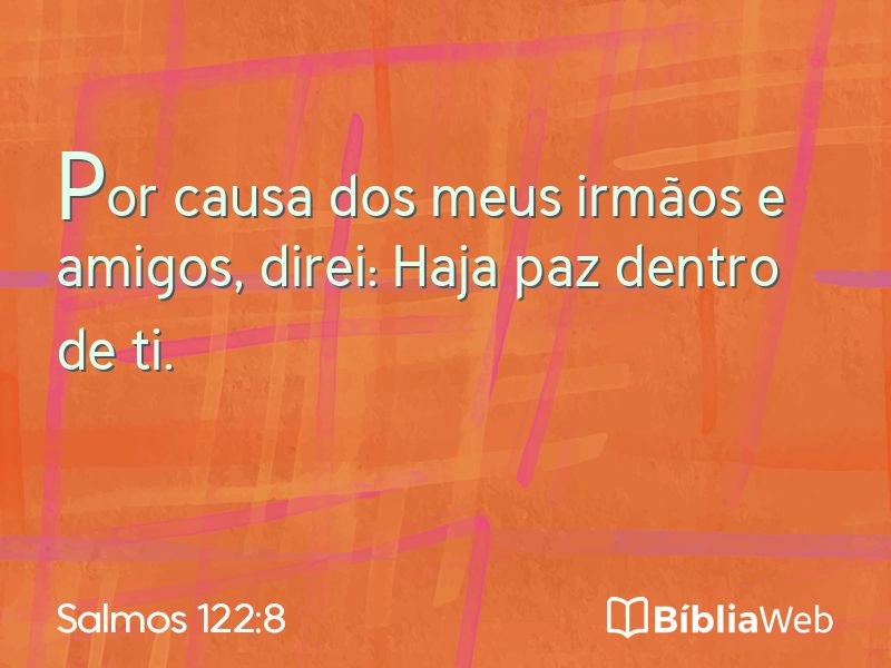 Salmos 122:8 em imagem para compartilhar