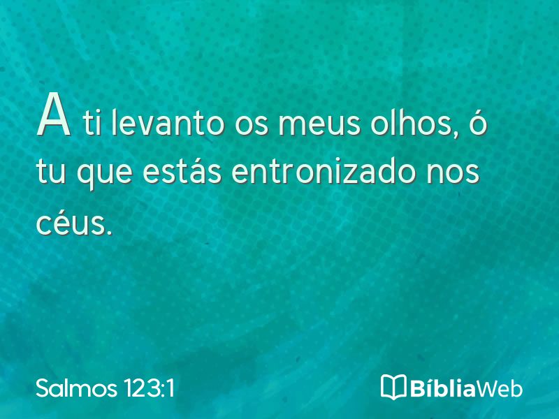 Salmos 123:1 em imagem para compartilhar