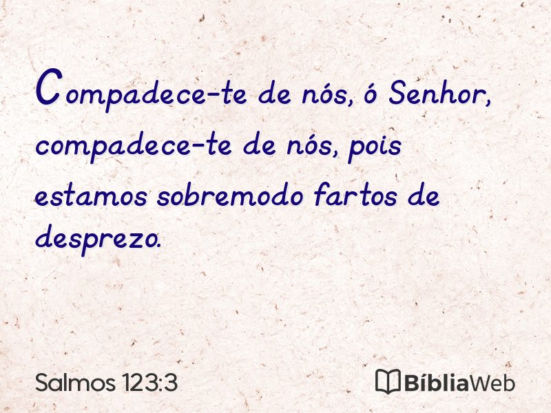 Salmos 123:3 em imagem para compartilhar