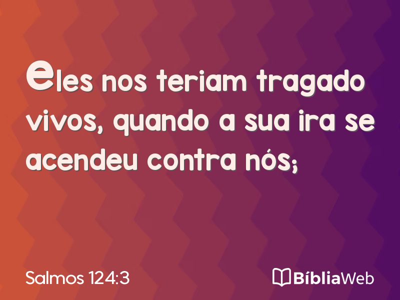 Salmos 124:3 em imagem para compartilhar
