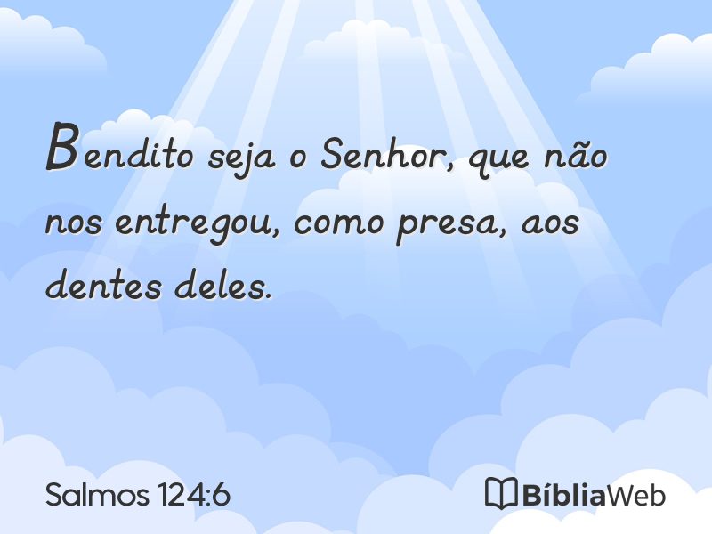 Salmos 124:6 em imagem para compartilhar