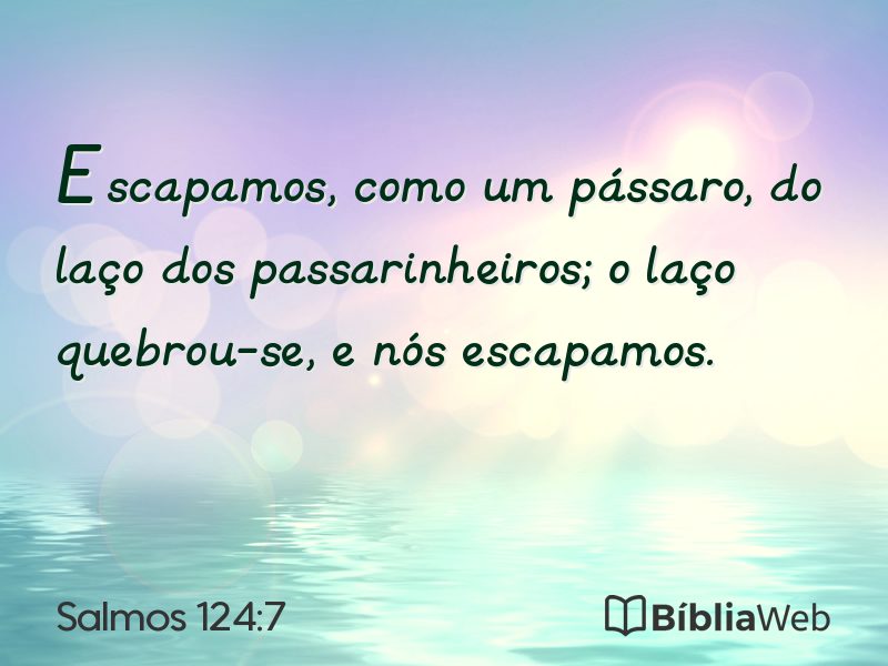 Salmos 124:7 em imagem para compartilhar