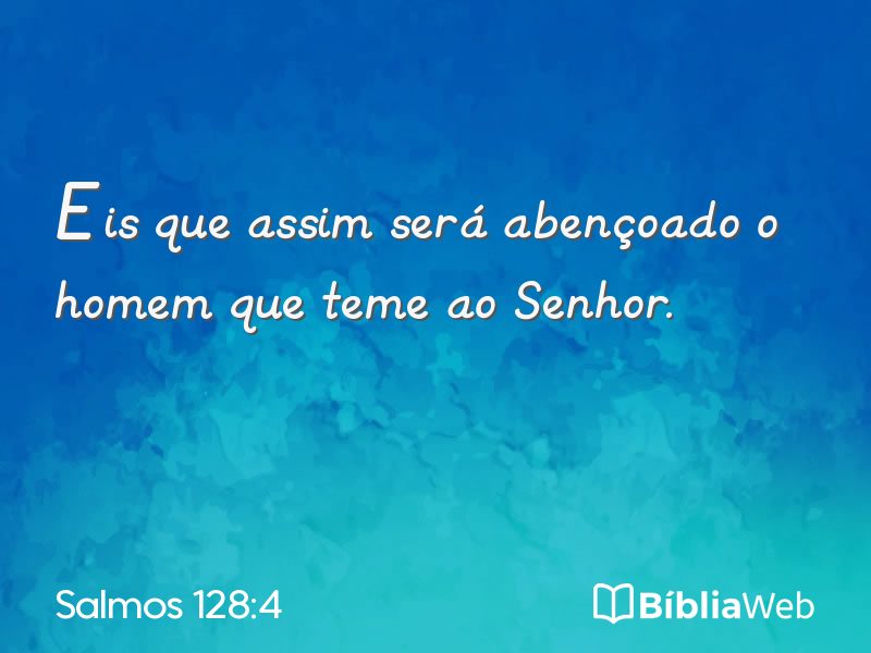 Salmos 128:4 em imagem para compartilhar