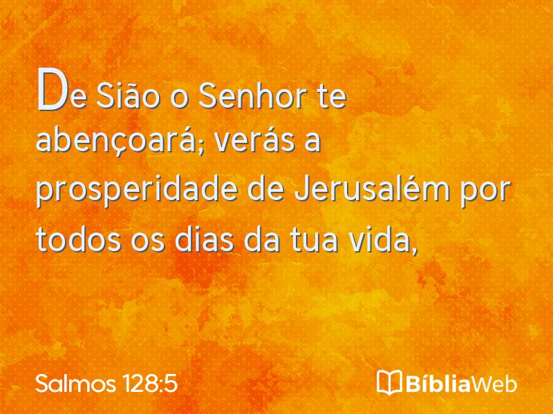 Salmos 128:5 em imagem para compartilhar