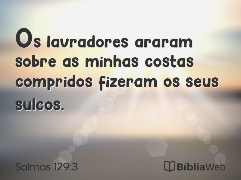 Salmos 129:3 em imagem para compartilhar