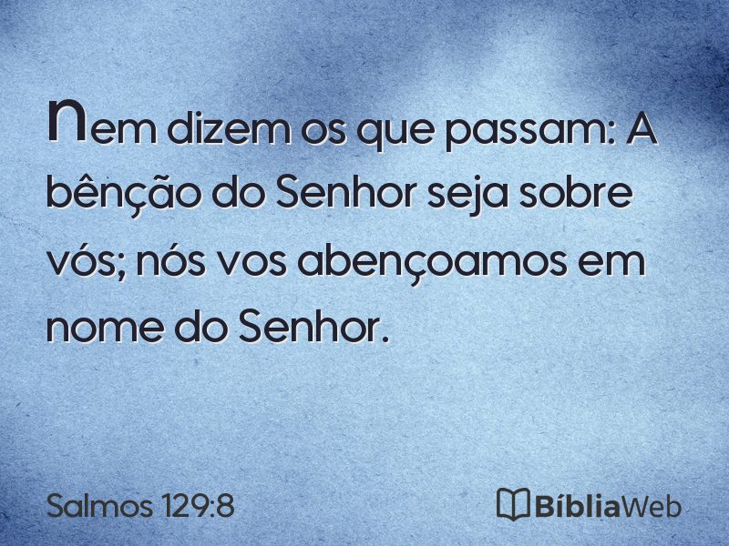 Salmos 129:8 em imagem para compartilhar