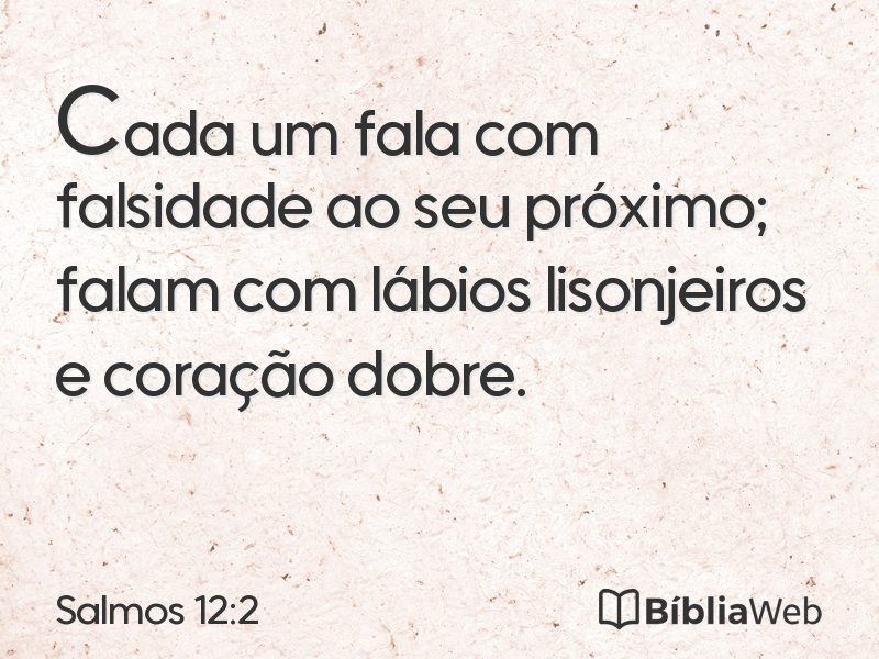 Salmos 12:2 em imagem para compartilhar