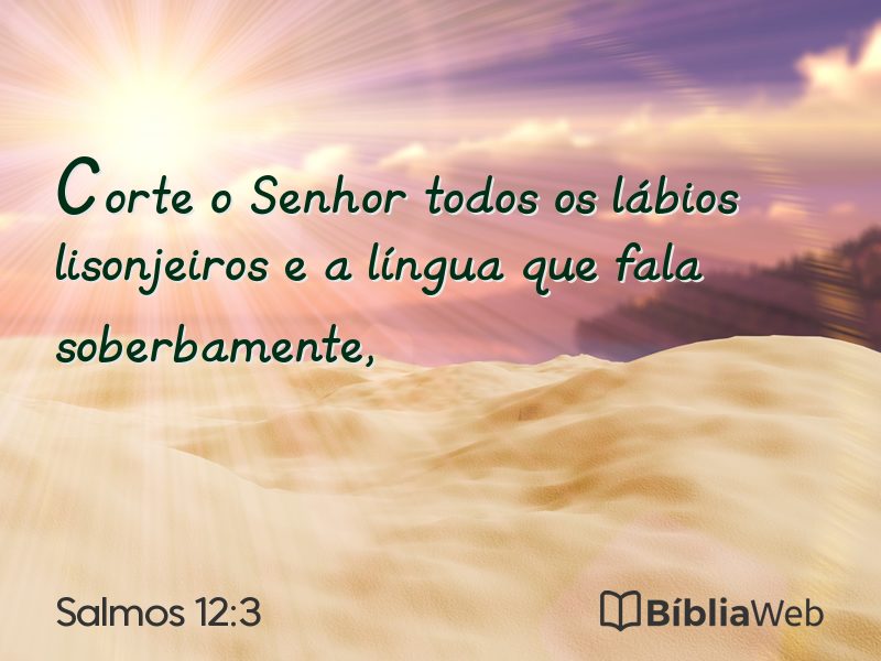 Salmos 12:3 em imagem para compartilhar