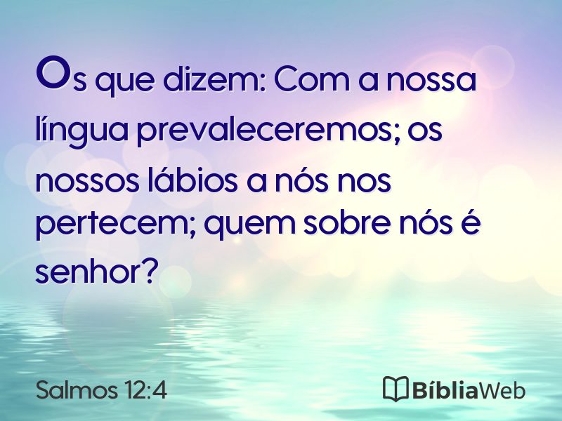 Salmos 12:4 em imagem para compartilhar