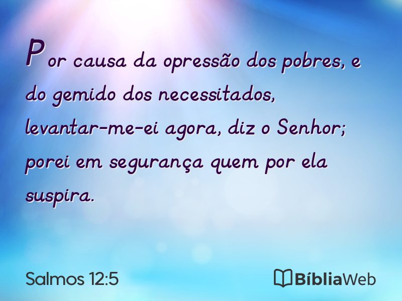 Salmos 12:5 em imagem para compartilhar