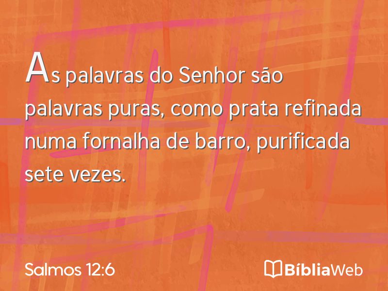 Salmos 12:6 em imagem para compartilhar