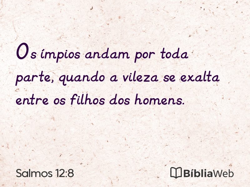 Salmos 12:8 em imagem para compartilhar