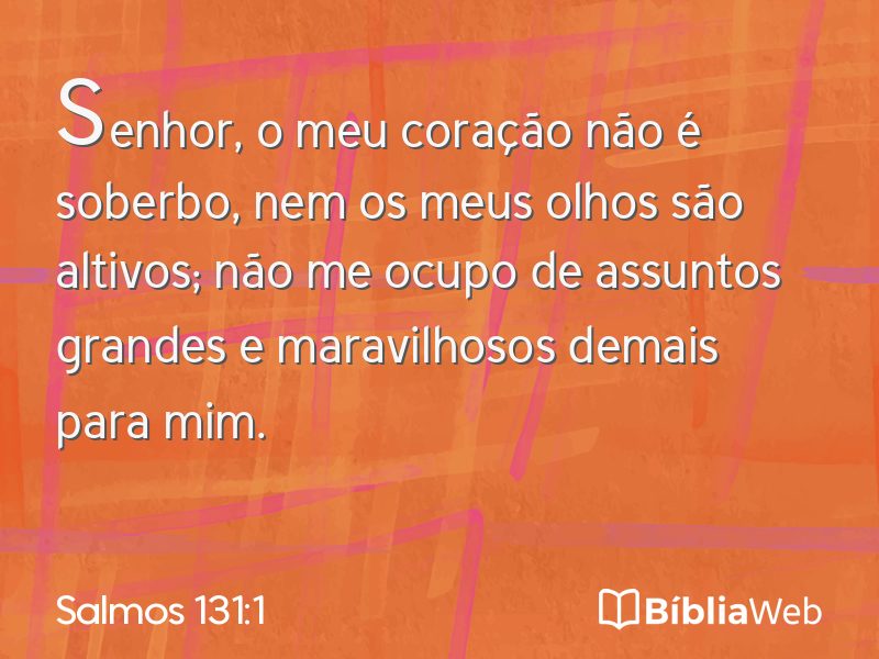 Salmos 131:1 em imagem para compartilhar