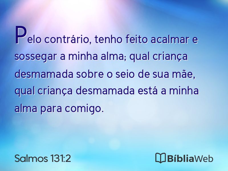 Salmos 131:2 em imagem para compartilhar