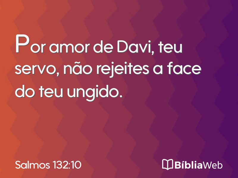 Salmos 132:10 em imagem para compartilhar