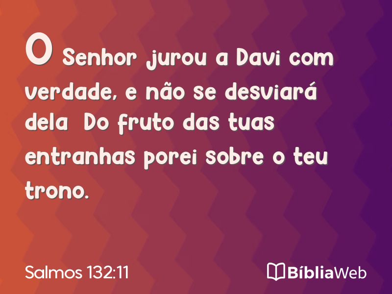 Salmos 132:11 em imagem para compartilhar