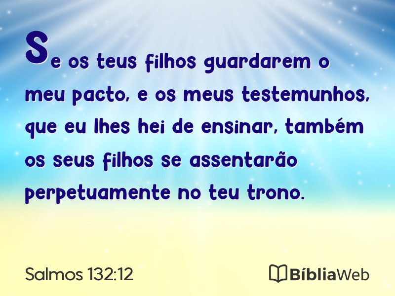 Salmos 132:12 em imagem para compartilhar