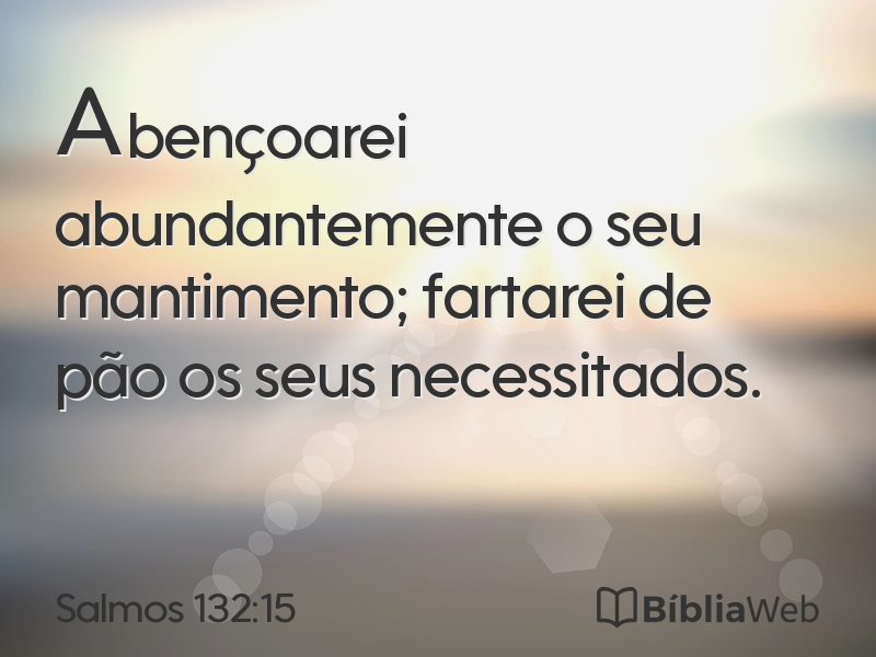 Salmos 132:15 em imagem para compartilhar
