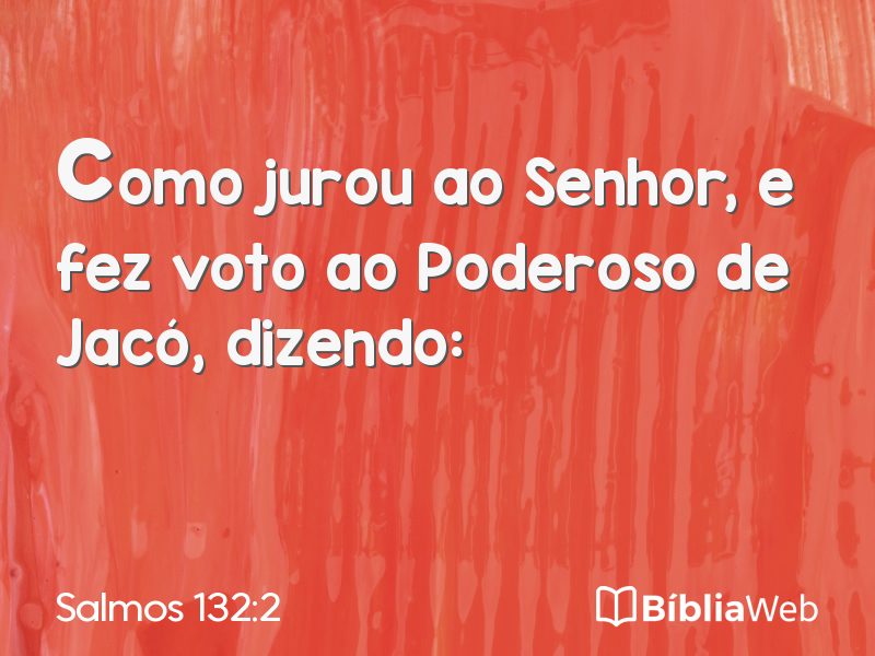 Salmos 132:2 em imagem para compartilhar