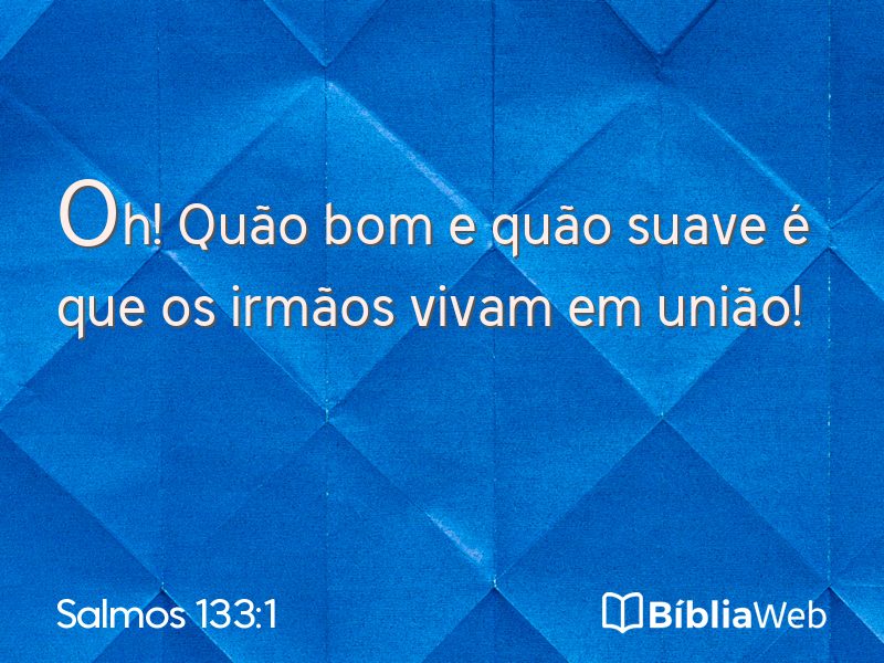 Salmos 133:1 em imagem para compartilhar