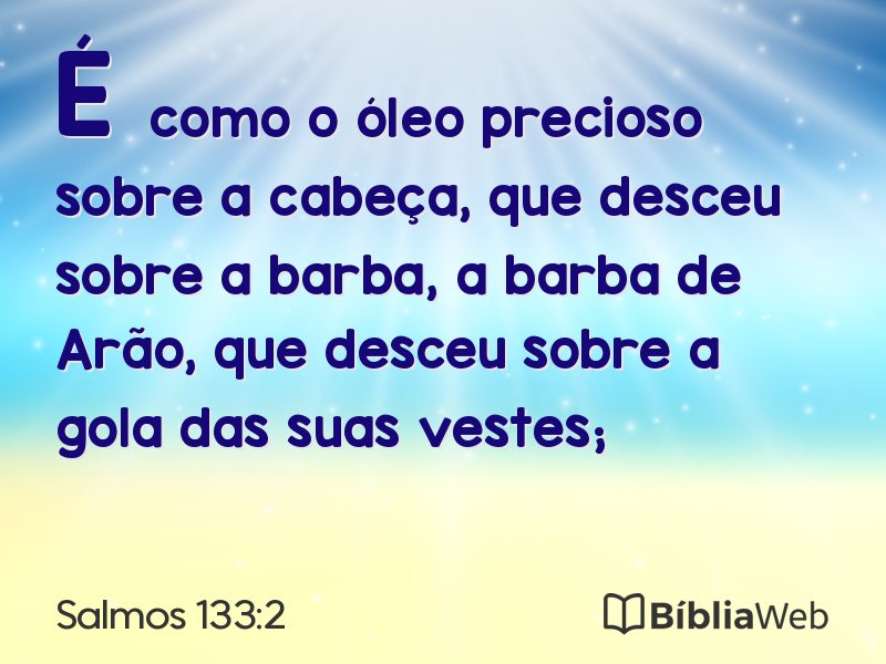 Salmos 133:2 em imagem para compartilhar